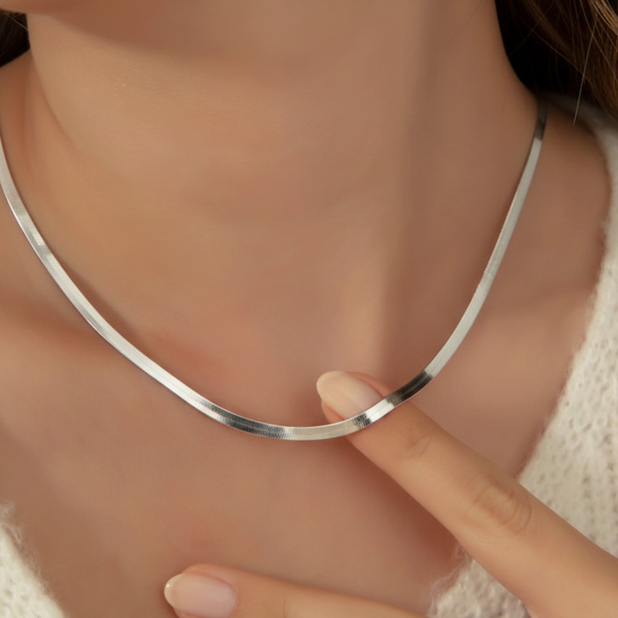 Snake Chain Necklace – Sleek Stainless Steel Daily Wear Chain