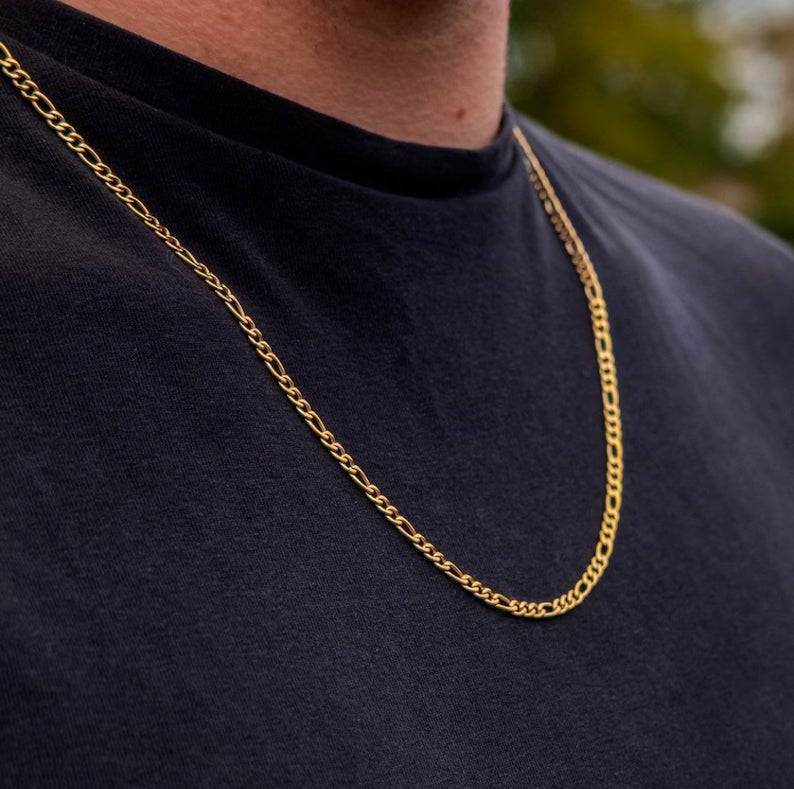 Figaro gold  Chain for Men | Bold, Timeless & Stylish.