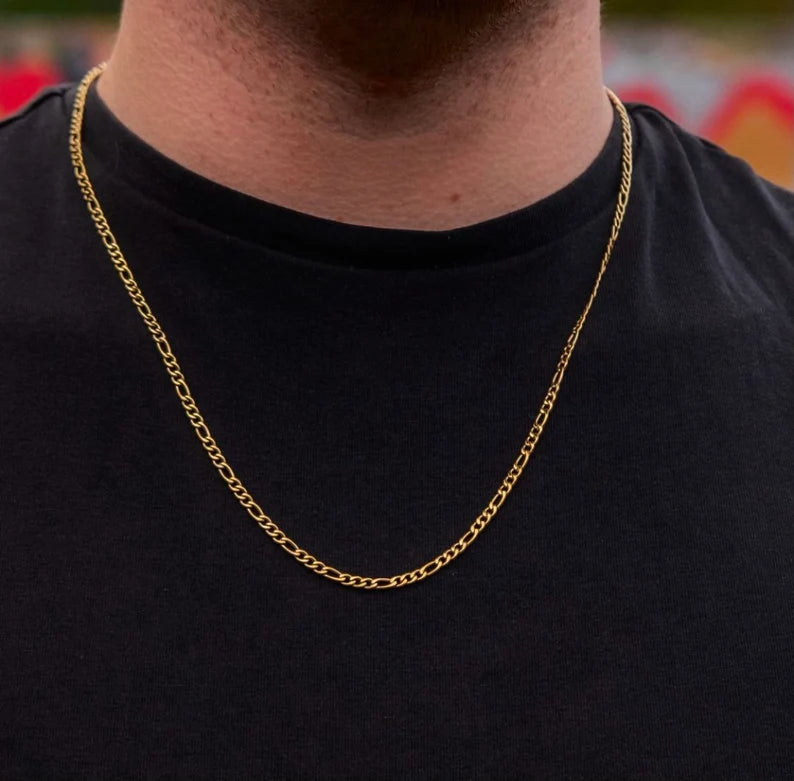 Figaro gold  Chain for Men | Bold, Timeless & Stylish.