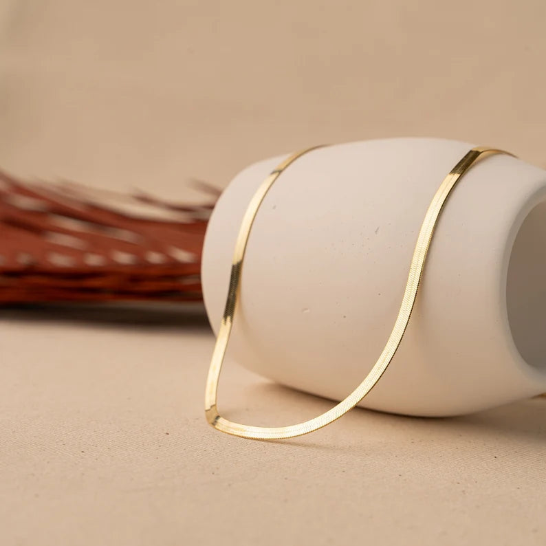 Snake Chain Necklace 3mm 18K Gold Filled