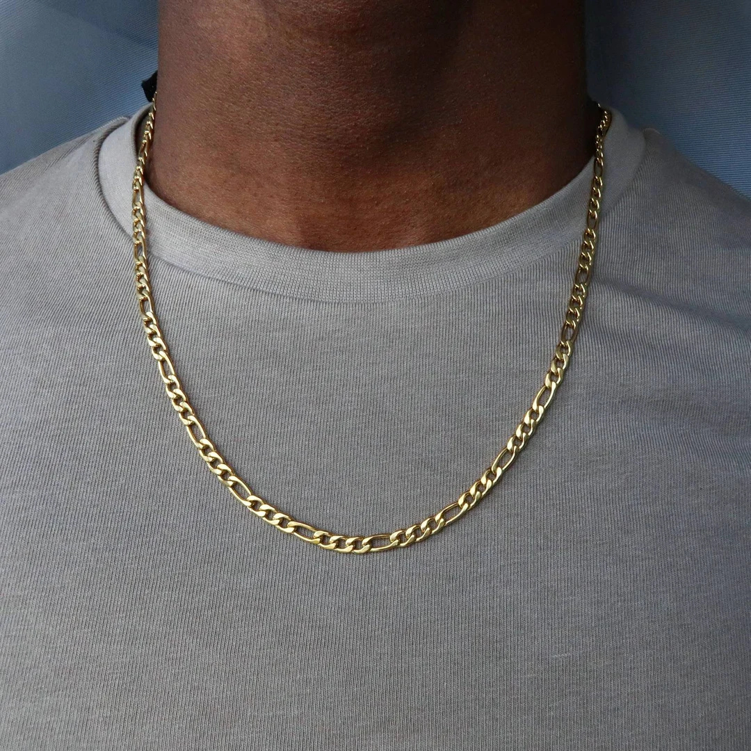 Figaro gold  Chain for Men | Bold, Timeless & Stylish.