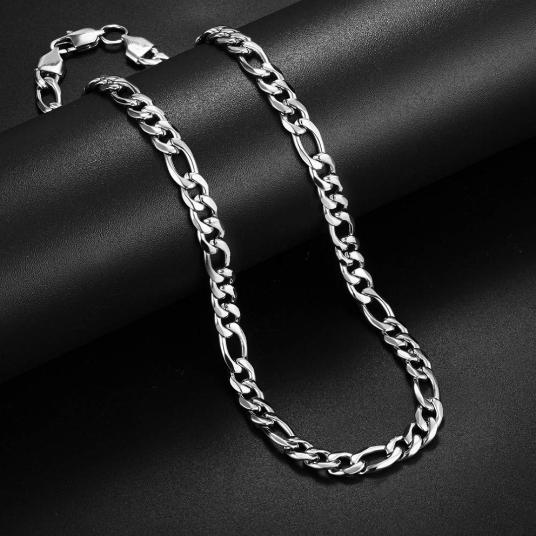 Silver Figaro Chain for Men | Bold • Sleek • Timeless Style